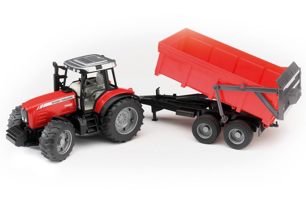 Massey Ferguson 7480 with tipping trailer — Bruder 02045