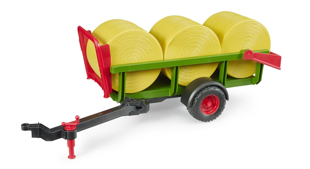 Round bale collector with 3 round bales — Bruder 02204