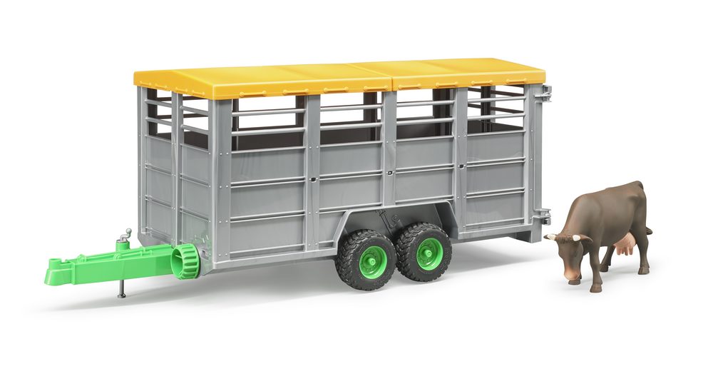 Livestock trailer with cattle — Bruder 02227