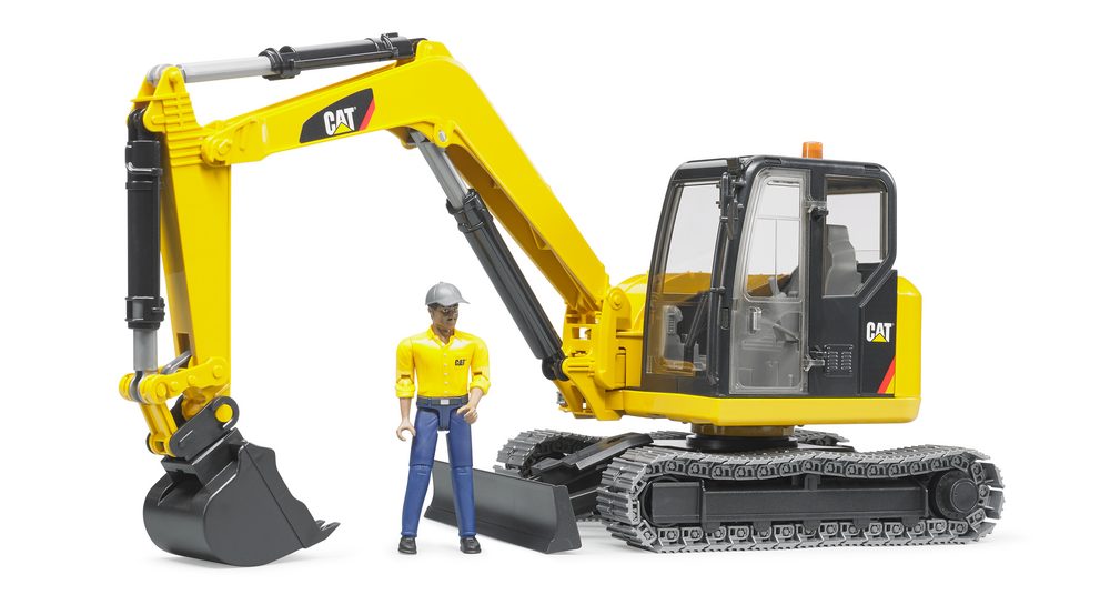 Cat® Mini Excavator with worker — Bruder 02466