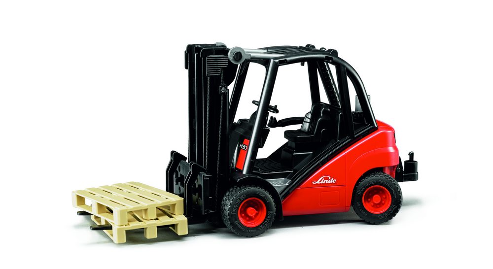 Linde fork lift H30D with 2 pallets — Bruder 02511