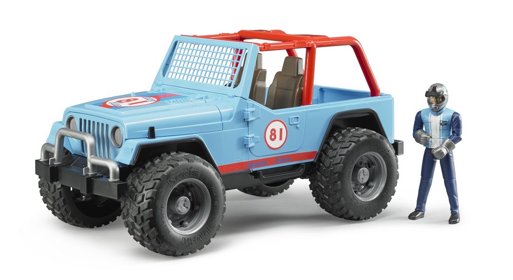 Jeep Cross country Racer blue with driver — Bruder 02541