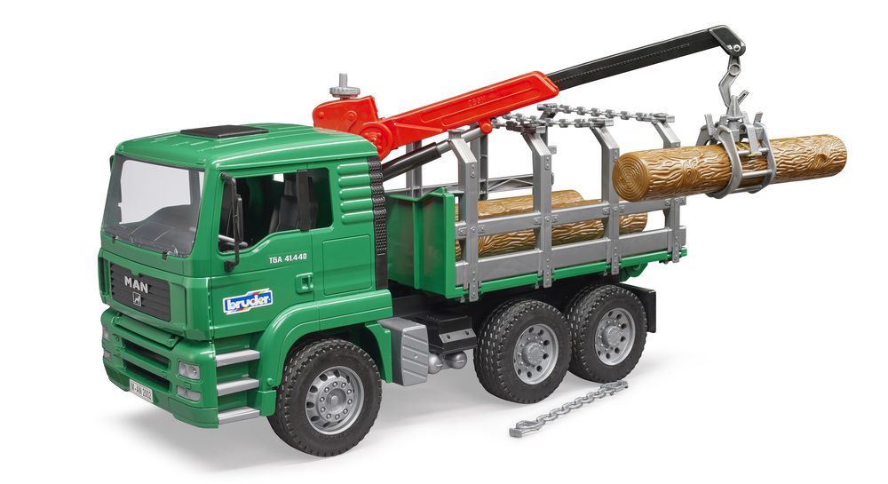 MAN Timber truck with loading crane — Bruder 02769