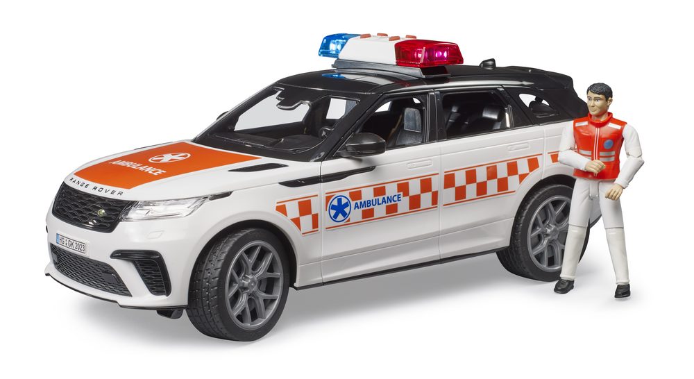Range Rover Velar Emergency doctor's vehicle with driver — Bruder 02885
