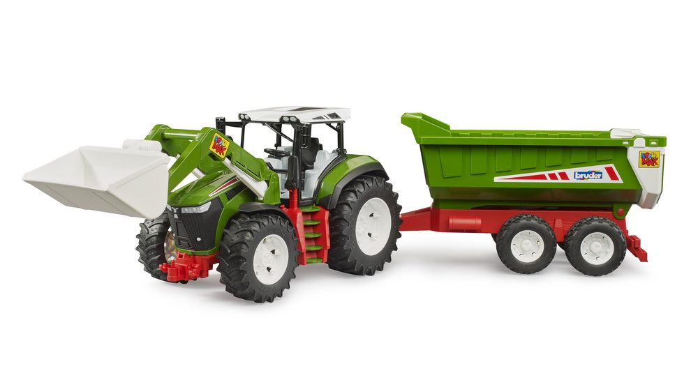 ROADMAX tractor with frontloader and rear tipper — Bruder 03452