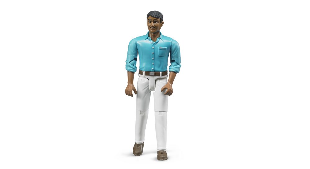 Man, medium skin, white jeans — Bruder 60003