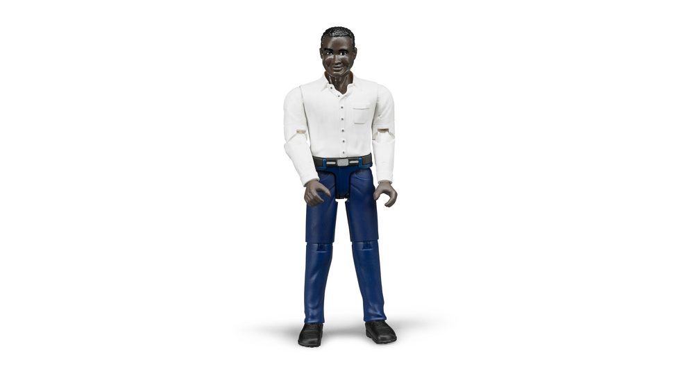 Man, dark skin, darkblue jeans — Bruder 60004