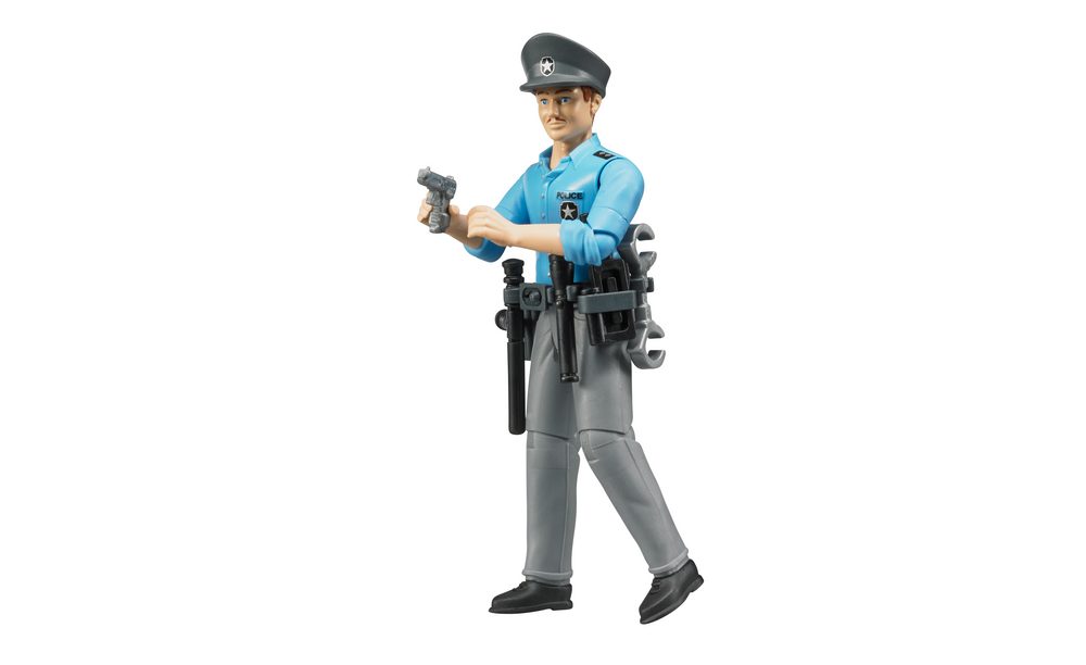 Policeman, light skin, accessories — Bruder 60050