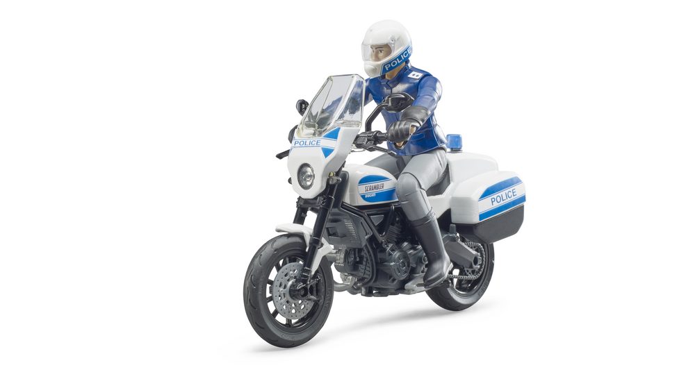 bworld Scrambler Ducati police motorcycle — Bruder 62731