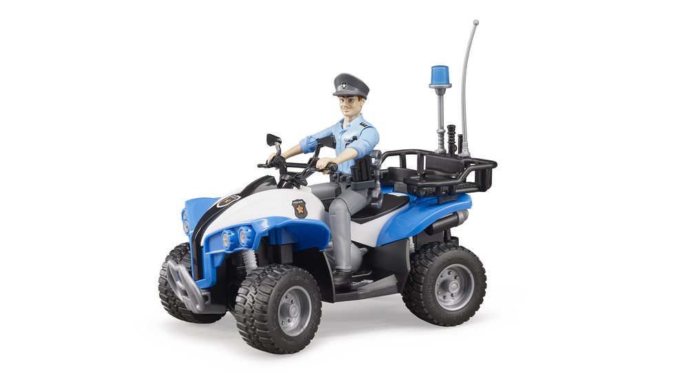 Police-Quad with Police officer and accessories — Bruder 63010