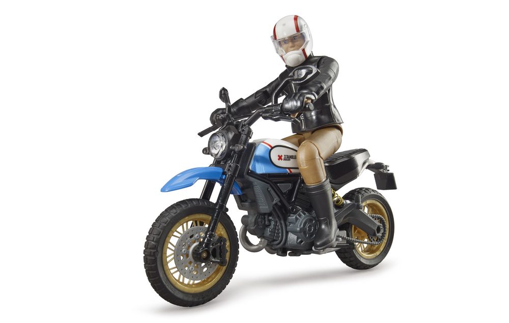 Scrambler Ducati Desert Sled including rider — Bruder 63051